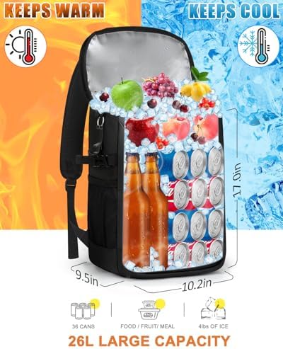 Capolo 36/45 Cans Cooler Backpack Insulated Waterproof for Women Men Lunch Backpack Coolers Leak Proof Soft Cooler Bags