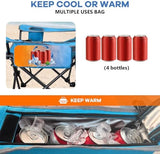 Reclining Camping Chair 4 Position with Foot Rest Comfortable for Adults 265Ibs Folding Lounger Mesh Beach Chair with Cooler Bag and Cup Holder for Outdoor Patio