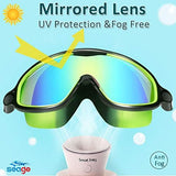 Seago Swim Goggles 2 Pack Anti-Fog Anti-UV Wide View Swimming Goggles for Kids 3-15