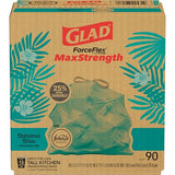 Glad ForceFlex MaxStrength Kitchen Trash Bags, 13 Gal, Bahama Bliss Febreze, 90 Ct (Pack May Vary)