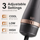 Hair Dryer Brush Set, DAILYLIFE Blow Dryer Brush with 5 Attachments, Multi Hair Styler for Salon Blowouts, Volumizing, and Straightening, Ionic Function, Frizz Free, with Glove