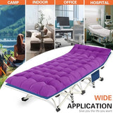 Camping Cot with Comfortable Mattress Cots for Sleeping with Pad Heavy Duty Camping Bed Sleeping Cot Include Carry Bag Camping Cots for Adults Home Office Nap Vocation Outdoor