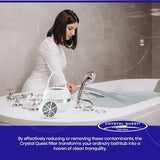 Crystal Quest Bath Ball & Replacement Filter Cartridge Bundle - Water Filter System-Reduce Contaminants for Softer &Smoother Skin-Effortless & Quick Installation| Bundle and Save (White)