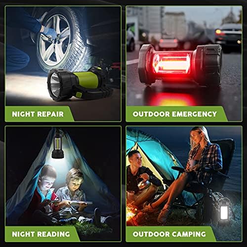 Camping Lantern Rechargeable, AlpsWolf LED Flashlight Spotlight Lantern with 800LM, 3600 Capacity Battery Powered, Portable Bright Camping Light for Emergency, Outdoor Hiking, Power Outages