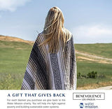 Benevolence LA Authentic Handwoven Mexican Blanket | Yoga Blankets, Outdoor, Picnic, Beach, Camping | Equestrian Saddle | Serape 50x70 inches - Sand, Pack of 1