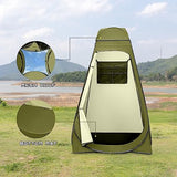 BRIAN & DANY Pop Up Shower Tent, Portable Privacy Camping Changing Tent, Camp Toilet Bathroom Pod with Rain Shelter & Windows, UPF 50+ & Waterproof, 47.2" x 47.2" x 74.8"
