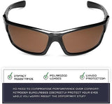 Nitrogen Polarized Wrap Around Sport Sunglasses for Men Women UV400 Protection Sun Glasses