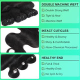 12A Raw Body Wave Bundles Human Hair 20 22 24 Inch Human Hair Bundles 100% Unprocessed Brazilian Virgin Human Hair Extensions 3 Bundles Deals Human Hair Natural Black Quick Weave Bundles for Women