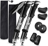 Covacure Trekking Poles Collapsible Hiking Poles - Aluminum Alloy 7075 Trekking Sticks with Quick Lock System, Telescopic, Collapsible, Ultralight for Hiking, Camping