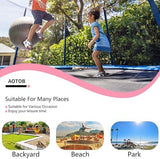 AOTOB 8FT 10FT 12FT 14 FT 15FT Trampoline with Safety Enclosure Net，Outdoor Trampoline with Basketball Hoop, Heavy Duty Jumping Mat and Spring Cover Padding for Kids and Adults, Storage Bag and Ladder