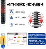 Collapsible Trekking Poles 2 Pack - Adjustable Aluminum Hiking Poles, Lightweight Nordic Walking Sticks for Women, Men, Seniors, Kids, Backpacking