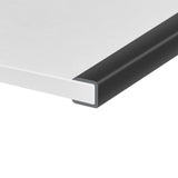 Rubber Edge Trim, Self-Adhesive U Channel Edge Protector for Plywood, Cabinet, 1/2" Wood Edge Banding, Flexible Furniture Repair, EPDM Material, Fit 1/2"(12mm), Length 10Ft, Black