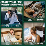 Travel & Camping Cooling Memory Foam Pillow for Backpacking &Airplanes &Beach, Medium Firm Small Camp Bed Pillow for Car Sleeping,Toddler, Breathable Washable Cover, Neck Support Portable Compressible