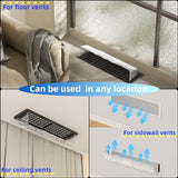 9”-15.5” Adjustable Magnetic Air Deflector with Unique Surface for Sidewall, Ceiling Registers and Vents (4 Pack)