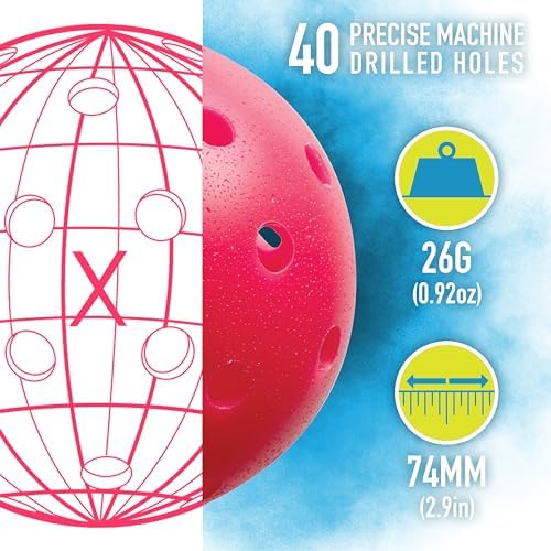 Franklin Sports X-40 Outdoor Pickleballs - Official Ball of USA Pickleball, APP Tour + Pickleball US Open - 3 Packs, 12 Packs, 36 Pickleball Buckets, 50, 100 + 400 Bulk Packs of Regulation Pickleballs