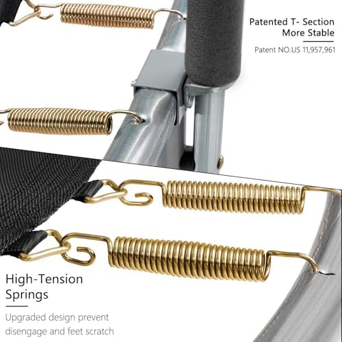 AOTOB 8FT 10FT 12FT 14 FT 15FT Trampoline with Safety Enclosure Net，Outdoor Trampoline with Basketball Hoop, Heavy Duty Jumping Mat and Spring Cover Padding for Kids and Adults, Storage Bag and Ladder