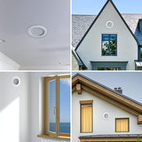 Hon&Guan 8'' Soffit Exhaust Vent, 8 Inch Round Wall Vent Cover for Bathroom Office Home (ø200mm)