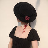 Handmade Vampire Choker, Dripping Blood Imitation Pearl Necklace Halloween Party Costume