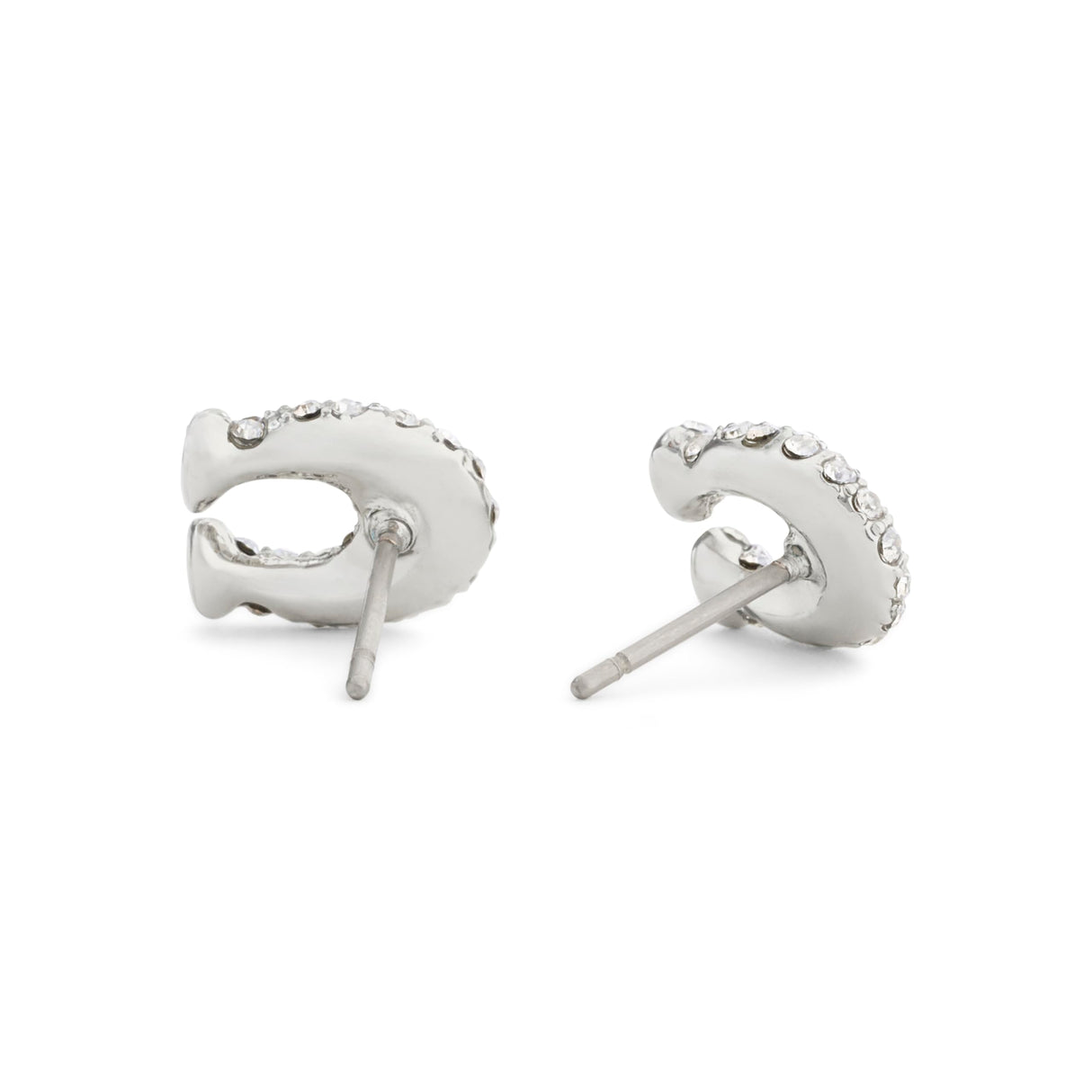 COACH Jewelry Women's Pavé Signature C Stud Earrings
