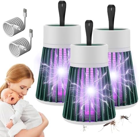 Mozz Guard - 2025 Upgrade Mozzguard Pro Portable Cordless Outdoor Camping Lamp, Mute and USB Charing with Lighting, Ultra Long Battery Life, for Indoor, Garden, Camping, Picnic (Green*3pc)