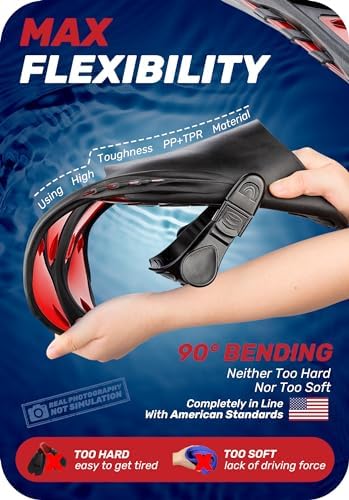 CAPAS Snorkel Fins, Swim Fins Travel Size Short Adjustable for Snorkeling Diving Adult Men Women Kids Open Heel Swimming Flippers