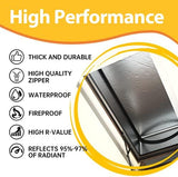 Attic Door Insulation Cover 25"x54"x11", Energy Saving Tent Attic Stairs Cover Ladder Pull Down Insulator, R-Value 15.5 Thicken Aluminum Foil Stairway Insulation with Zipper Fireproof