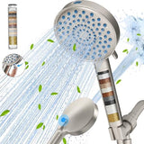 Cobbe Filtered Shower Head with Handheld, High Pressure 7-mode Showerhead with Filters for Hard Water - Remove Chlorine - Reduces Dry Itchy Skin, Patented Paddle Shift Design, Brushed Nickel