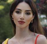 Milan Chiva Small Hoop Huggie Dangle Earrings for Women