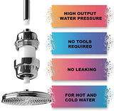 Aqua Earth Shower Filter For Hard Water Removes Chlorine and Harmful Substances Showerhead Filter High Output Activated Carbon remove Other Sediments Vitamin C