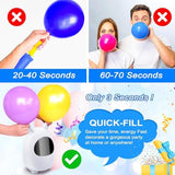 Electric Balloon Pump, Portable Dual Nozzle Electric Balloon Blower Pump, Electric Balloon Inflator for Decoration, Party Wedding Graduation (110V 600W) (White)