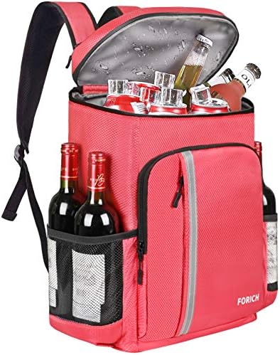 FORICH Backpack Cooler Leakproof Insulated Waterproof Backpack Cooler Bag, Lightweight Soft Beach Cooler Backpack for Men Women to Work Lunch Picnics Camping Hiking, 30 Cans