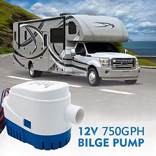 Submersible Boat Bilge Water Pump 12v 1100gph Automatic Marine Bilge Pump for Ponds, Pools, Spas Silent, Boat Caravan RV Submersible
