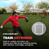 PowerNet Baseball Softball Practice Net 7x7 with Baseball Accessories for Practice Pitching, Batting & Fielding, Ball Caddy, Weighted Baseballs, Tee