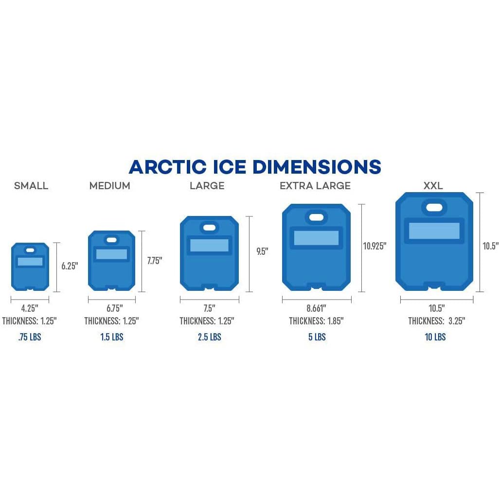 ARCTIC ICE Chillin' Brew Series, Long Lasting Reusable Ice Pack, Blue, Small, 0.75 lb