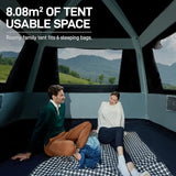EVER ADVANCED 6 Person Blackout Camping Tent Instant Cabin Tents for Family with Rainfly, 60s Easy Setup, Water-Resistant Orange