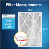 Filtrete 17.5x29.5x1 AC Furnace Air Filter, MERV 11, MPR 1000, Micro Allergen Defense, 3-Month Pleated 1-Inch Electrostatic Air Cleaning Filter, 6 Pack (Actual Size 17.19x29.19x0.81 in)