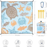 Beach Blanket Waterproof Sandproof Beach Mat 79" X 83" /10'x9'for 2-8 Adults Quick Drying Outdoor Picnic Mat Beach Accessories for Travel, Camping, Hiking