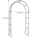 1. GO Steel Garden Arch, 7'8" High x 4'5" Wide, Garden Arbor for Various Climbing Plant, Outdoor Garden Lawn Backyard