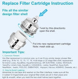 4 Pc Luxau 20 Stage (Also Fit 15, 18 Stage) Shower Filter Replacement Cartridge, Shower Head Filter Refill, for Hard Water Chlorine Heavy Metal, Skin Hair, Fit Any Similar Design Shower Water Filter