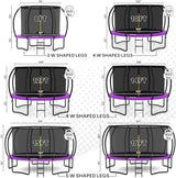 JUMPZYLLA Trampoline Outdoor 8FT 10FT 12FT 14FT 15FT 16FT with Enclosure and Ladder, ASTM Approved Recreational Trampoline for Kids and Adults, Anti-Rust Coated Frame