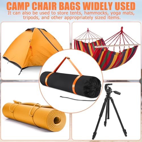 TOBWOLF Extra Large Portable Chair Bag, 47"x14.6" Folding Camping Chair Storage Bag with Shoulder Strap, Heavy Duty Carrying Sack for Foldable Outdoor Lawn Fishing Chairs, Hammock, Tent, Yoga Mat