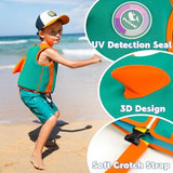Pottwal Swim Vest for Kids - Swim Jacket for 1-2 Years (24-33LBS) - Buoyancy Aid Made of Neoprene & EPE - with Adjustable Crotch Strap