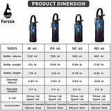 Farsea Insulated Water Bottle With Paracord Handle, Protective Silicone Boot and 2 Lids (Straw Lid & Spout Lid), Stainless Steel Water Bottle Wide Mouth, Double Wall Sweat-Proof BPA-Free, 18 oz