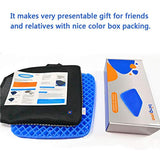 bingyee Gel Seat Cushion 1.8 Inch Thick Seating Pad Orthopedic Chair Cushions for Pressure Relief Gel Pads for Office Chair, Car, Home, Wheelchair, Kayak Cushion, Stadium Cushion