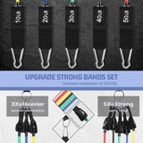 VEICK Resistance Bands, Exercise Bands, Workout Bands Set for Working Out with Handles for Men Women, Elastic Exercising Bands for Fitness Weights Work Out at Home Gym