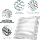 Shower Drain Hair Catcher/Drain Strainer/Shower Drain Cover for Bathroom Floor Drain, Stainless Steel and Silicone (Patented Product)