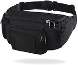 Sports Fanny Pack for Men Women, Outdoor Waist Pack Bag with 6 Zipper Pockets, Super Capacity Bum Bag with Adjustable Belt for Traveling Hiking Cycling Workout Casual