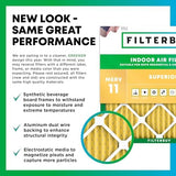 Filterbuy 14x25x1 Air Filter MERV 11 Allergen Defense (4-Pack), Pleated HVAC AC Furnace Air Filters Replacement (Actual Size: 13.50 x 24.50 x 0.75 Inches)