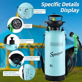 Finderomend Portable Shower for Camping with 7 Spray Modes, Hand Press Camping Shower with Removable Hose and Shower Head,Pressure Rinse Kits for Hiking Traveling Garden Beach Pet Shower