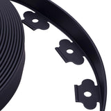 YANEYRIE Garden Edging，40FT Landscape Edging with 25 Spikes for Lawn 1.5 Inch Tall (Black, 40FT), YANEYRIE-EDGING-1.5
